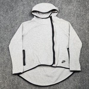 Nike Tech‎ Fleece Hoodie Womens Medium Asymmetrical Zip Jacket Sweatshirt